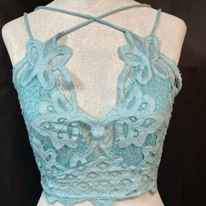 Heart & Hips beautiful aqua lace bralette